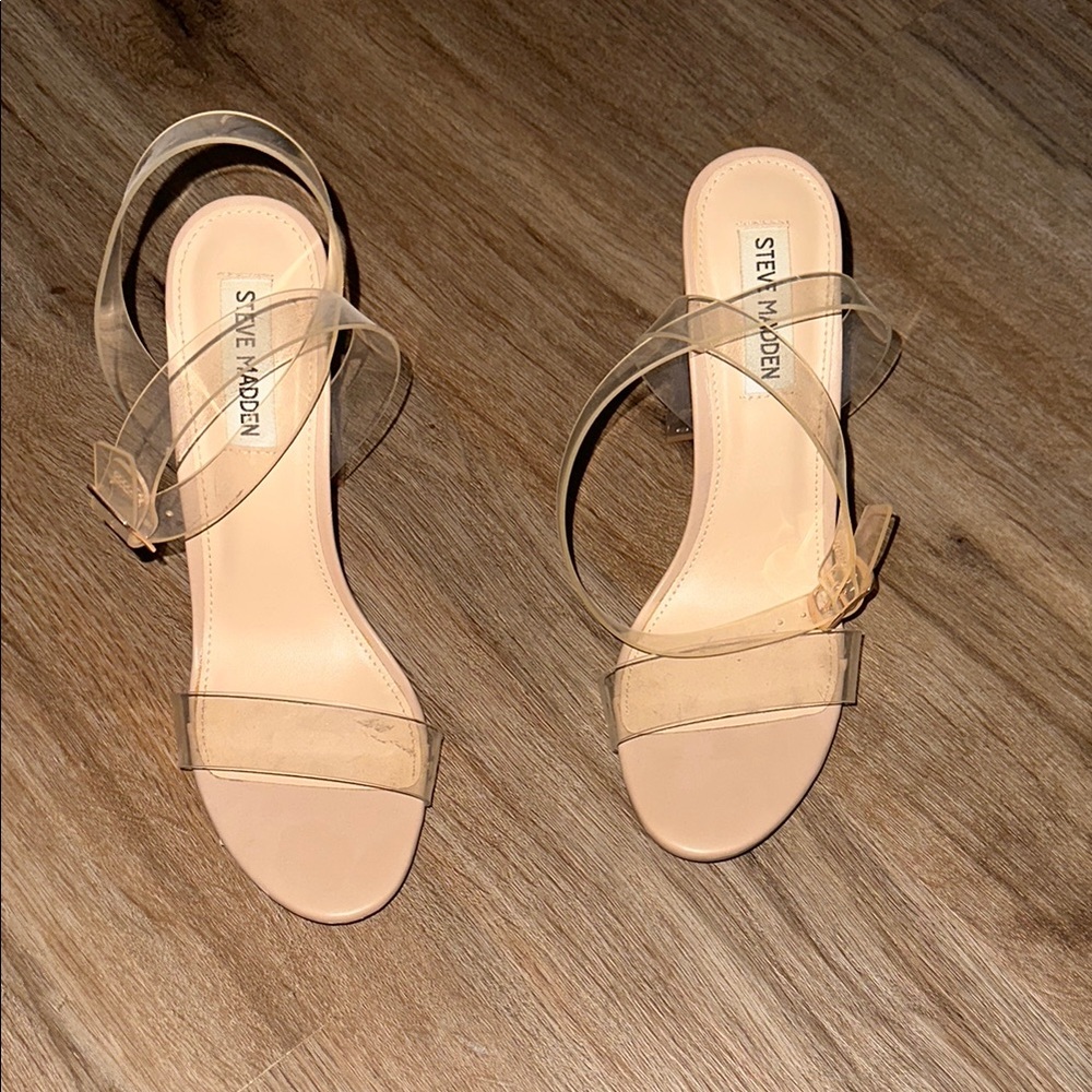 Steve Madden Tan Heeled Sandals Minimalist Design